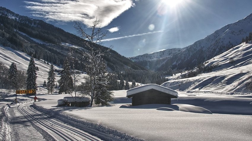 Voor ontspannen langlaufplezier:</strong> de hoogteloipe Schönangeralm bij Auffach.