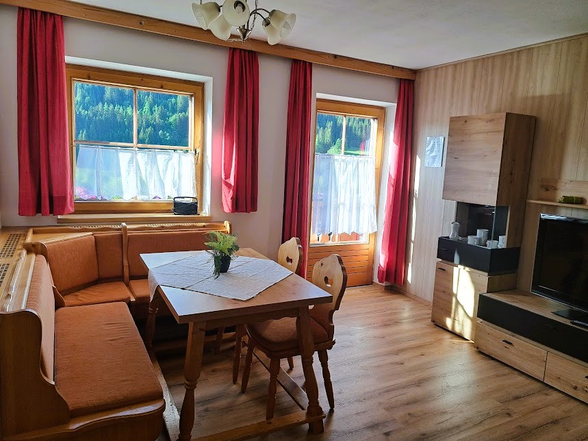 Woonkamer van vakantieappartement Markbachjoch
