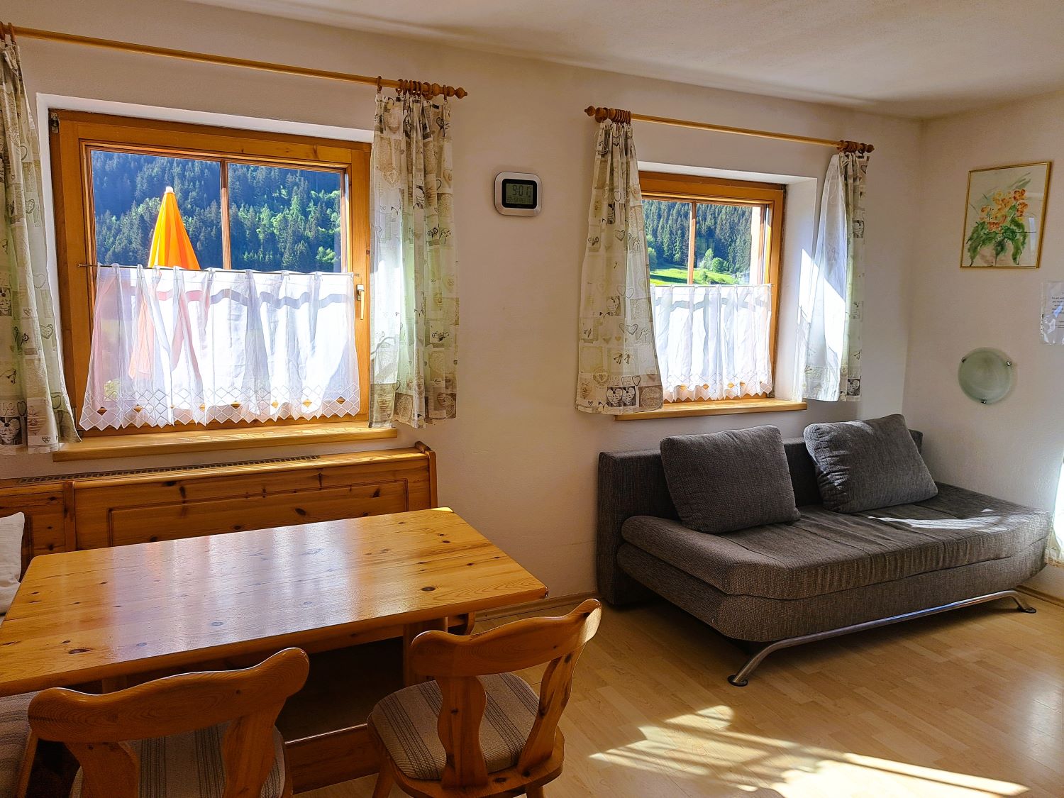 Woonkamer van vakantieappartement Schatzberg