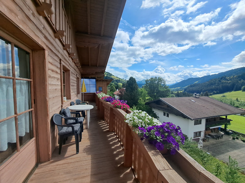 Balkon van vakantieappartement Markbachjoch