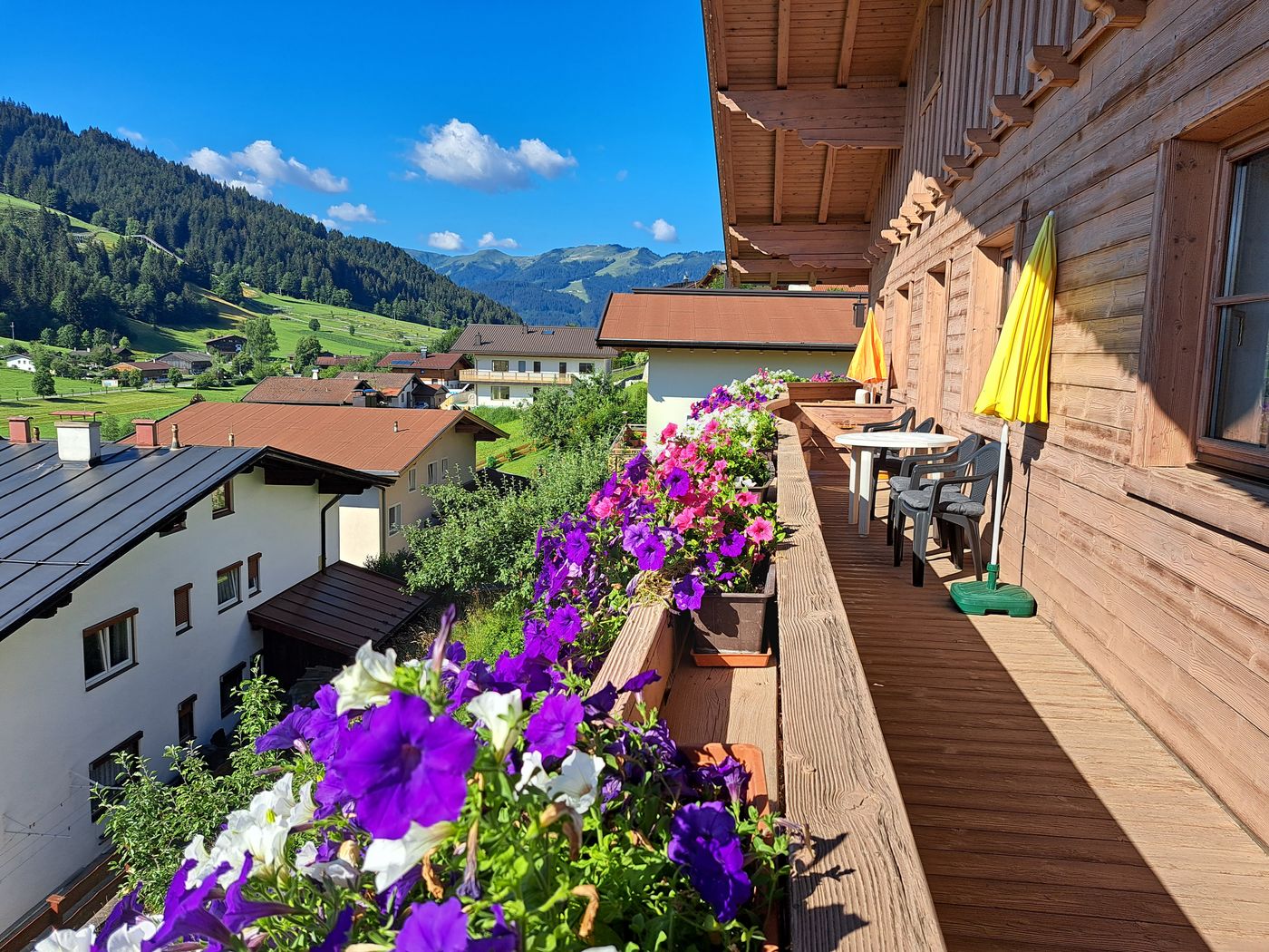 Vakantieappartementen Schatzberg en Markbachjoch hebben een balkon